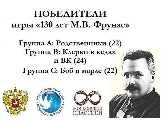 «МОСКОВСКИЕ КЛАССИКИ»: В ЧЕСТЬ 130-ЛЕТИЯ СО ДНЯ РОЖДЕНИЯ М.В. ФРУНЗЕ